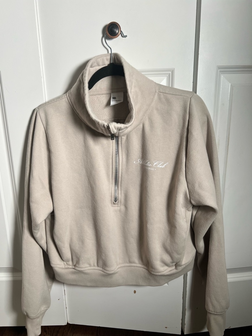 ‼️3/$30‼️All in Motion Women's Cream Half-Zip Sweatshirt